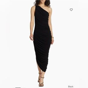 Norma Kamali Black One-Shoulder Dress